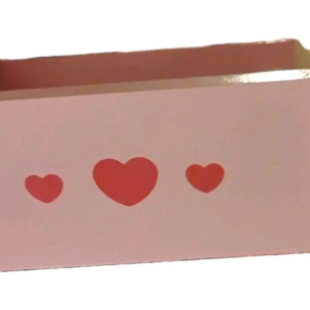 Pink Wooden Cradle Dollhouse Furniture Nursery Rocking Crib Bed miniature Heart